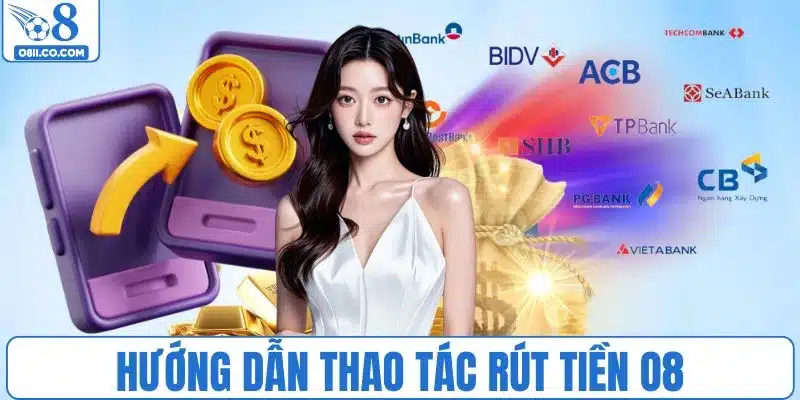 Thao tác các bước rút tiền O8 dễ thực hiện